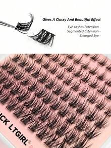 96pcs C-Curl Eyelash Cluster Voluminous Fluffy 10-16mm Ultra-Lightweight DIY Individual Eyelash Extension - C - View 4