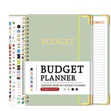 All In One Budget Planner: 12-Month Advanced Buget Book With 450+ Stickers, Expense & Income Tracker & Spending Charts, Includes Colored Pages & Inner Pocket, Money Saving Book,School Office Supplies Adult Gifts Teacher Gifts Mothers Day Gift - B5 - View 10