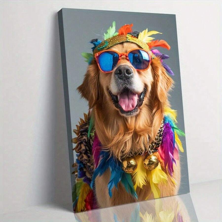 Quadro da parete in tela con cornice in legno personalizzabile - Ritratti di famiglia e foto d'azione personalizzate, stampa, adatto per decorazione di soggiorno, camera da letto o ufficio domestico, accento d'ambiente accogliente, riproduzione di qualità di pittura su tela incorniciata