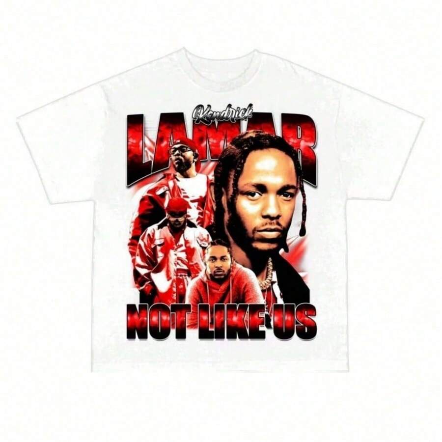 BREATHABLE SUMMER Comfortable Summer Kendrick Not Like Us T Shirt Women Short SLEEsve Tees Hip Hop Lamar T-Shirt - trắng - Xem 1