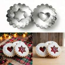 [A Set Of 2 Stainless Steel Cookie Molds] 2 Multi-Functional Cookie Molds, Suitable For Christmas, Easter, Thanksgiving, And Valentine's Day - With Soft Edges To Prevent Cuts - Durable Baking And Decorating Cookie Molds - Rust-Resistant - Easy To Clean - Convenient To Use - View 3
