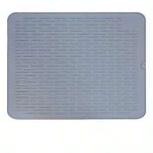 Rejilla de secado de platos de silicona, organizador de cubiertos estilo cajón, alfombrilla de almacenamiento y escurridor de utensilios de cocina - Ver 5