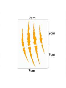 Monster Claw Line Graphic Stickers For Motorcycle Helmet, DIY Motorcycle Fuel Tank/Scooter Body Decor - Multicolor - View 10