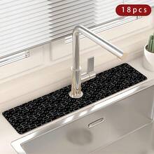 1pc, Sink Faucet Suction Pad, Drainage Pad, Kitchen, Bathroom Sink, Countertop, Drainage Pad, Diatomite Washbasin, And Cuttable Quick-Drying Pad. - Multicolor - View 15