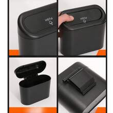 Car Trash Can With Lid, Universal Mini Leak-Proof Garbage Can, Suitable For Car Doors, Front And Rear Seats, Waterproof Tabletop, Applicable To Car, Office, Bedroom, Home, Unisex, Car Interior Storage And Organization, Essential Car Accessory. - Multicolor - View 6