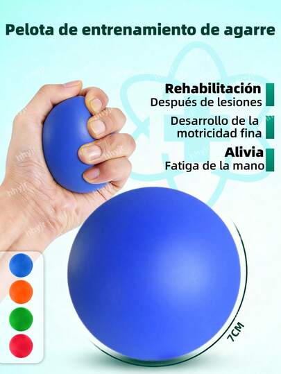 Pelota de agarre de 7 cm, pelota de entrenamiento de fuerza de mano - Herramienta de ejercicio de dedos, pelota de apretón, para mejorar la fuerza de la mano y aliviar el estrés, entrenador de fuerza de agarre, entrenamiento de fuerza de dedos, entrenamiento de fuerza, pelota de alivio de estrés