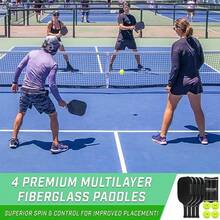 GS1 - Palas de Pickleball de Fibra de Vidrio aprobadas por la USAPA - Individual 2 Unidades o 4 Unidades - Paquete de 4 unidades - Ver 2