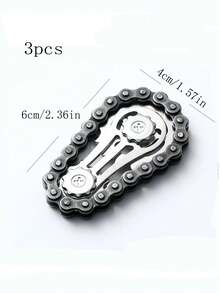 Gear Chain , Metal Bicycle Chain Finger Spinner, Stress Relief Toy - View 12