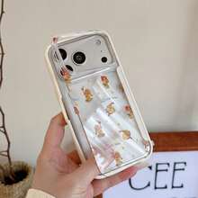 [New Product Release] Korean New Design Flip Cover Stand Transparent Cute Star Fashion Smartphone Case Compatible With IPhone 17/17pro/17promax/16/16pro/16promax/15/15pro/15promax/14/14pro/14promax/13/ Popular With Women, Minimalist Design, Phone Case, Protective Cover For All Models, Waterproof, Shockproof, Drop Protection, Scratch Protection. - Clear - View 2