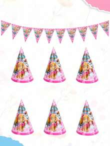 Paw Patrol Juego de fiesta de cumpleaños con tema Puppy League de 6/10/12 piezas, bandera triangular, sombrero de papel, bolsa de regalo y bolso de mano. Es el mejor regalo festivo para amigos, un artículo de decoración para crear ambiente de fiesta, un accesorio de decoración del hogar y una decoración perfecta para la habitación. - Multicolor - Ver 12