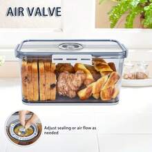 Homemade Bread Storage Box, Large Storage Container, Kitchen Countertop Sealed Style, Bread Storage Container With Timer Function, Sealed Bread Storage Box With Lid, Baked Goods - Grey - View 6