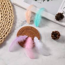 300根马卡龙公鸡羽毛，3-5英寸，工艺羽毛，适用于婚礼、家庭聚会、捕梦网和DIY工艺品（马卡龙） - 均碼 - 查看 7