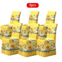 2/4/6/5/7 Pcs Sunflower Plaid Yellow Tablecloth And Chair Cover Set, 4 Pcs (4 Chair Covers), 6 Pcs (6 Chair Covers), 5 Pcs (1 Tablecloth + 4 Chair Covers), 7 Pcs (1 Tablecloth + 6 Chair Covers), Suitable For Indoor/Outdoor, Home Gatherings, Holiday Table & Chair Decor, Reusable - Multicolor - View 16