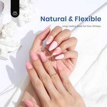 Beetles Gel Nail Kit Short Almond Gift Spree Easy DIY Extension Set Gift For Women - Amond Short 504pcs (Etch X Nail Tips Kit) - 查看 2