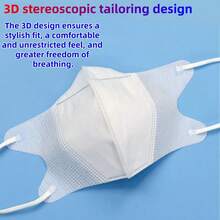 50/10pcs High Quality Adult Disposable 5D 3D KN95 Protective Face Mask, 4-Layer Design, Unisex - Multicolor - View 4