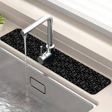 1pc, Sink Faucet Suction Pad, Drainage Pad, Kitchen, Bathroom Sink, Countertop, Drainage Pad, Diatomite Washbasin, And Cuttable Quick-Drying Pad. - Multicolor - View 9