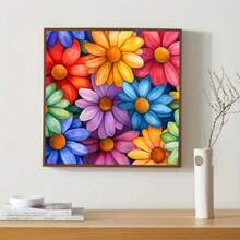5D Diamond Painting Kit - Full Round Diamond, Floral Pattern, Acrylic Craft Set For Home Decor, Frameless Diamond Painting Gift Set - round diamond - View 11
