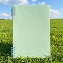 120页A5透明软皮活页笔记本，带易撕线，可拆卸螺旋装订，防水设计，适合日常办公使用 | 简约笔记本 | 防水笔记本，随机1本 - 多色 - 查看 11