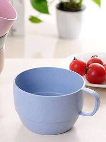 麦秸牛奶杯、咖啡杯、早餐牛奶杯、下午茶杯、情侣简约水杯 - 彩色 - 查看 2