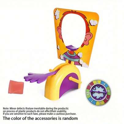 Interaktivt Cream Punch Face - Roligt bordspusselspel för ungdomar, klargul design, perfekt födelsedags-, påsk-, nyårs-, jul-, halloween-, högtidspresent för pojkar och flickor, födelsedagsleksak | Tecknadsliknande utseende | Livfulla färger, födelsedagsfestdekorationer