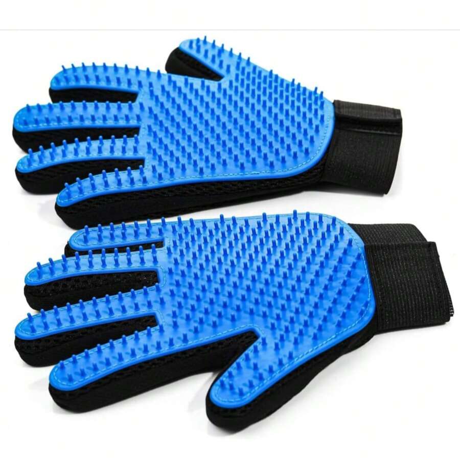 猫狗专用硅胶美容手套，按摩清洁 - 彩色 - 查看 1