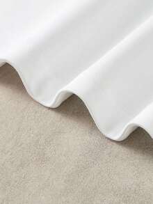 Áo thun ngắn tay ôm dáng màu trắng dành cho nữ, kiểu dáng thường ngày, co giãn, dễ phối đồ. - trắng - Xem 6