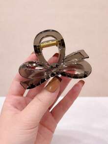4pcs/Set 3.15" Bow Claw Clips, Simple & Versatile Fashion Hair Claw Hair Accessories, Suitable For Daily, Casual, Party, Beach, Vacation, Hairstyling, Washing, Makeup, Outfit Decoration, Spring, Summer, Autumn, Winter Summer Beach Hair Clips,Travel,Birthday - Multicolor - View 6