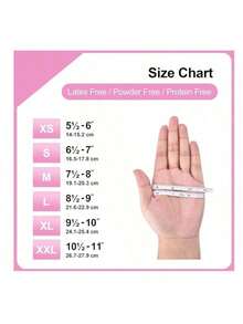 婴儿粉色一次性无乳胶丁腈手套，适用于食品、烹饪、清洁、家居、宠物护理、美容和水疗（100只/盒） - A - 查看 2