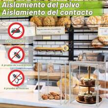 Panera para Pan Una Gran Caja de Pan en La Encimera de La Cocina Caja de Pan Transparente de Doble Capa Caja de Almacenamiento de Pan Apilable Caja Expositora Transparente - Transparente - Ver 6