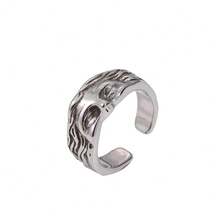 1pc Retro Half Face Sculpture Fashion Ring, Suitable As A Commemorative Gift Or Holiday Gift For Friends - Portrait Ring - View 10