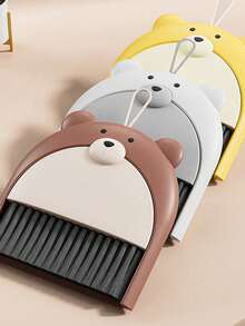 1 Set Kids/Student Mini Desktop Broom And Dustpan Set (1 Broom + 1 Dustpan), Suitable For Kitchen, Bathroom, Home Use - Multicolor - View 4