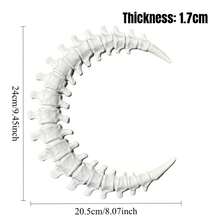 Gothic Anatomical Wall Decor, Featuring Spine & Moon Art, Inspired By Dark Academia Style, Suitable For Bedroom And Living Room As Sculptural Decoration - White - View 4