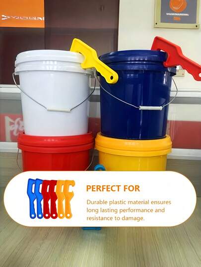 כלי פותחן מכסה דלי פלסטיק 1 יחידות - מפתח ברגים לפתיחת פחיות צבע בנפח 5 גלונים, עיצוב קל משקל ועמיד, מתאים לשימוש ביתי ותעשייתי, פותחן פחיות צבע קומפקטי עם עיצוב ידית קלה לאחיזה, צבע אקראי