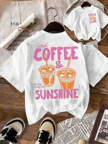 Camiseta de Café Helado y Sol, Camiseta de Café Helado, Regalos para Amantes del Café, Camiseta de Verano, Camiseta de Vibe Veraniega, Camiseta de Café - Blanco - Ver 7