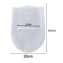 2 ganchos de amasar de silicona, 1 bolsa blanca para mezclar harina y 1 bolsa para amasar pan y pasteles caseros para la cocina - Blanco - Ver 10