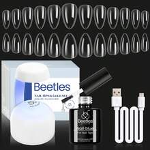 Beetles Gel Nail Kit Short Almond Gift Spree Easy DIY Extension Set Gift For Women - Almond Short 500pcs 12 Sizes - View 1