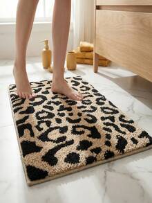 1 buah Keset Kamar Mandi Motif Leopard, Cocok untuk Kamar Mandi, Toilet, Kamar Tidur, Pintu Dapur dan Dekorasi Rumah, Dapat Digunakan Sepanjang Musim - A - View 7