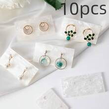 亚克力白色波纹耳环展示板，透明首饰收纳架，季节性耳钉架，耳环架 - 彩色 - 查看 10