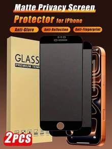 2 piezas - Protector de pantalla mate anti-espía para 17 Pro Max, anti-deslumbramiento, anti-rayos X, anti-huellas, anti-espía, compatible con 17Pro/17Air/17/16ProMax/16Pro/16Plus/16/15ProMax/15Pro/15Plus/15/14/13/12/11, tacto suave, accesorios para teléfono - Negro - Ver 35