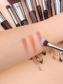 Bộ 10 cọ trang điểm, cọ trang điểm dạng bột pha lê, phấn tạo khối và phấn mắt, phù hợp cho nữ giới/bé gái. - Nhiều màu - Xem 5