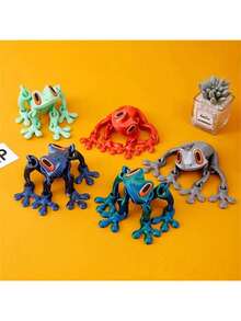 3D Lifelike Magnetic Frog Decoration, Creative Movable Joint Design, Vivid Eyes, Cute Desktop, Refrigerator, Aquarium Home Decor, Ideal Gift For Valentine's Day, Mother's Day - Upgraded Version - View 3