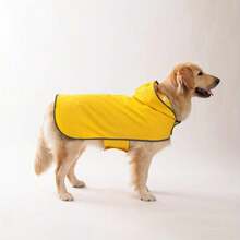Double-Sided Waterproof Dog Raincoat - Yellow Double-Layered Outerwear, All-Weather Protection - Yellow - View 3