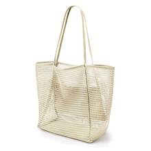 1pc Multi-Functional Mesh Shoulder Bag, Foldable Waterproof Lightweight Tote Bag Suitable For Picnic, Beach, Shopping, Travel And Car Storage - View 13