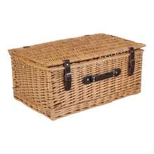 Red Hamper 55cm Buff Finish Wicker Picnic Basket - Brown - View 4