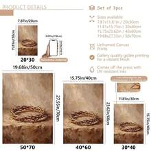3件套基督教壁画套装“从受难到复活”。复活节礼物。基督教数字海报，适用于家居装饰、房间装饰、卧室装饰、客厅装饰、浴室装饰、墙面装饰。可选配带框壁画。 - A - 查看 11