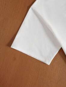 Camiseta de manga corta casual con estampado de corazón para hombre - Blanco - Ver 2