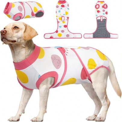 1pc Soft Post-Surgery Recovery Suit For Dogs, Small/Medium/Large Sizes, Unisex Dog Post-Op Protective Jumpsuit