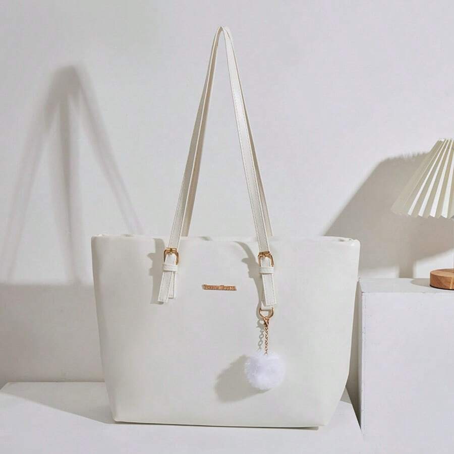Large Tote Bag, Diaper Bag, Summer Bag For Women, Shoulder Bag - White - View 1