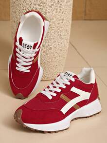 2026 New Retro Thick Sole Breathable Mesh Sneakers For Women, Versatile Casual Shoes That Make Feet Look Smaller - Red - View 5