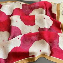 Luxury Design Print Silk Square Scarf Women Soft Satin Horse Hairband Neckerchief Office Hijab Headband Foulard Bag Ribbons Gift - 231009-1 - 查看 5